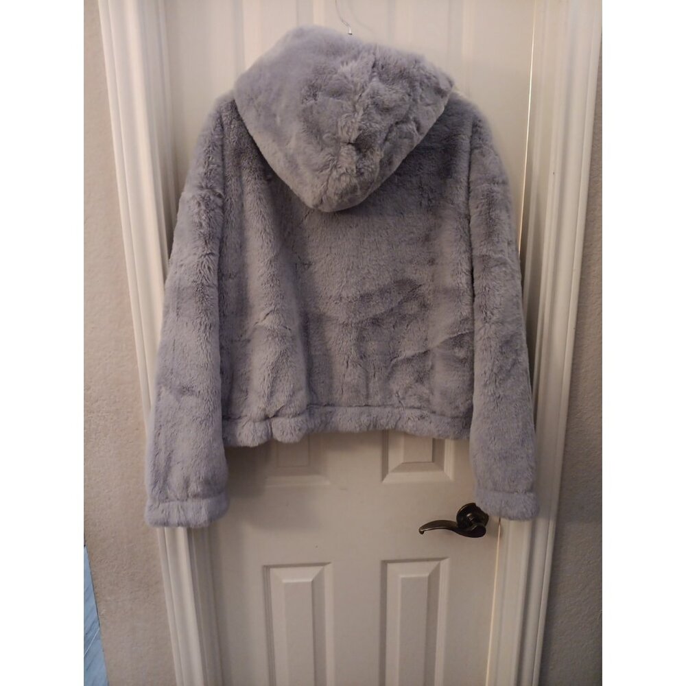 New Womens UGG Lavender Mandy Faux Fur Hoodie Jacket Soft Has Pockets Large - Picture 5 of 7